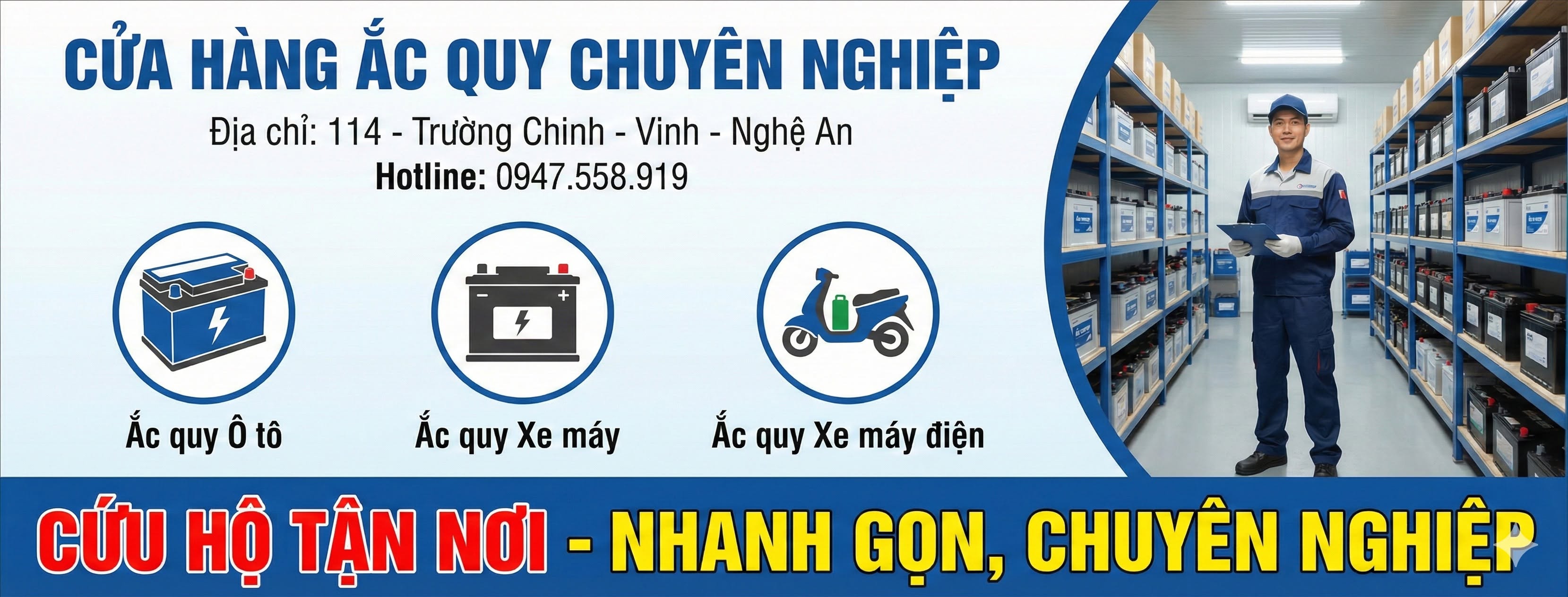 Thay Ắc Quy Uy Tín Tại Vinh – Nhanh Chóng, Chính Hãng, Giá Tốt
